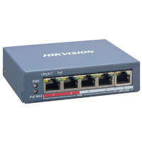  Hikvision DS-3E1105P-EI/M 5 portos PoE switch (45 W), 4 PoE + 1 uplink port, menedzselhető