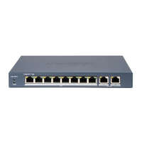 Hikvision DS-3E1310P-EI (B) 10 portos PoE switch (110 W), 8 PoE + 2 RJ45 uplink port, smart menedzselhető