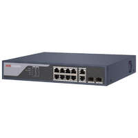  Hikvision DS-3E1310P-SI(V2) 10 portos PoE switch (125 W), 8 PoE + 2 kombinált uplink port, smart menedzselhető