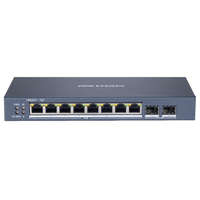 Hikvision DS-3E1510P-SI 10 portos Gbit PoE switch (110 W), 8 PoE + 2 SFP uplink port, smart menedzselhető