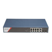 Hikvision DS-3E1512HP-SI-8P2T2F 12 portos Gbit PoE switch (130 W),4 PoE+4 HiPoE+2 SFP uplink port+2 RJ45 Uplink port,menedzselhető