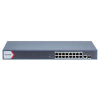  Hikvision DS-3E1518P-EI/M 18 portos Gbit PoE switch (130 W), 16 PoE +1 kombinált uplink port +1 SFP uplink port, menedzselhető
