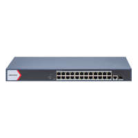  Hikvision DS-3E1526P-EI/M 26 portos Gbit PoE switch (230 W), 24 PoE +/ 1 RJ45 + 1 SFP uplink port, smart menedzselhető
