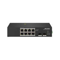 Hikvision DS-3T0510HP 10 portos ipari Gbit PoE switch (110 W), 8 PoE+ / 2 HiPoE+ / 2 SFP uplink port, nem menedzselhető