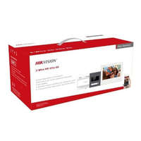 Hikvision DS-KIS704EY/Aluminum Kétvezetékes HD video-kaputelefon szett, alumínium kültéri, fehér beltéri, disztributor, tápegység
