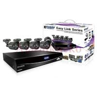 Kguard KGuard megfigyelőrendszer szett, EL421 DVR( 960H/100fps, Cloud, QR kód), +4db kamera (600TVL, 3,6mm, D&N, IR20m, IP66)