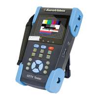 EuroVideo EVM-3,5LCD-SFT 3,5"-os teszt monitor PoE teszterrel, kábelvizsgálóval, digitális multiméterrel
