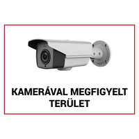  Nestron FTB-KMT01 Műanyag figyelmeztető tábla: "Kamerával megfigyelt terület", 210x300x1 mm