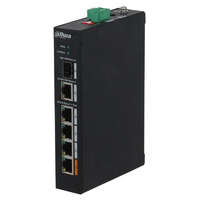  Dahua PFS3106-4ET-60-V2 6 portos ipari PoE switch (60 W), 3 PoE+ / 1 HiPoE / 1 RJ45 + 1 SFP uplink port, nem menedzselhető