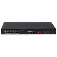  Dahua PFS3218-16ET-135 18 portos PoE switch (135 W), 14 PoE+ / 2 HiPoE / 2 combo uplink port, nem menedzselhető