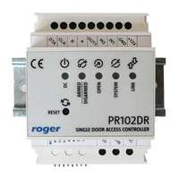 Roger Roger PR102DR 35 mm-es DIN sínre szerelhető beléptetésvezérlő, egy átjáró kétirányú vezérlése, önálló vagy hálózatos működés