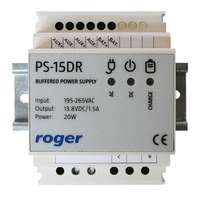 Roger Roger PS-15DR 35 mm-es DIN sínre szerelhető kapcsolóüzemű tápegység, bemenet 230 Vac/50 Hz, 20 W