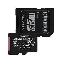 Kingston SDCS2/128GB 128GB microSD kártya, microSDXC, UHS-I Speed Class, U1, V10, adapterrel