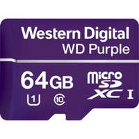  Western Digital WDD064G1P0C WD Purple 64GB micro SD kártya, microSDXC, Class 10 UHS-I, 24/7, 100MB/s-60MB/s