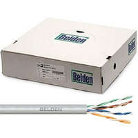  Belden XLAN200U/UTP100-G UTP fali kábel, cat5e, 100 fm, dobozos kiszerelés, 0,51 mm rézmag, szürke