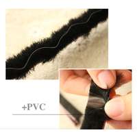 Ajtókefe Szigetelő kefe fekete 15x7 mm üvegajtó szigetelés vitrin üveges szekrény