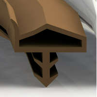 AVSeal Beltéri ajtó szigetelés nútba helyezhető 5 m barna extra füllel ajtótömítő szigetelő profil beépíthető nem ragasztható