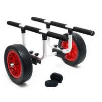 AVLift Állítható alumínium kajak- és kenuszállító kocsi 90 kg teherbírás, 31 cm felfújható kerekek, habszivacs párnázás, rögzítő hevederek