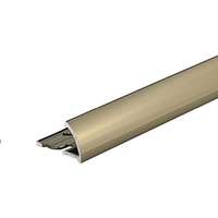 Celox OX 10 mm Domború fém csempeszegély élvédő eloxált matt arany negyed köríves 10x2500 mm