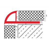 Celox OX 6-7-8-10-12 mm Íves csempeszegély élvédő domború jázmin más néven tört fehér szín választható méret