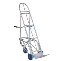 AVLift Zöldséges gyümölcsös inox kézikocsi, rekeszszállító három kerekű 400 kg teherbírású 1200 x 620 x 1700 mm