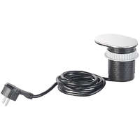 AVElectronics Rejtett asztali konnektor Ø60 mm süllyesztett hálózati konnektor USB-csatlakozóval, beépíthető beltéri elosztó