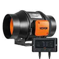 VEVOR Csendes, nagy teljesítményű csőventilátor 150 mm-es csatlakozással – 402 CFM légszállítás, 38 W, automata szabályozással