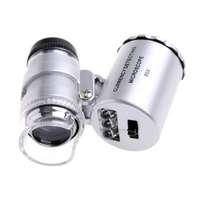 AVElectronics Mikroszkóp pici 60X nagyítás. 3 fehér és egy UV LED segédfény