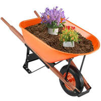 VEVOR Erős, egykerekű kerti talicska – 150 kg teherbírás, 139×65×70 cm, tömörgumi kerékkel