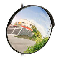 AVSafety Közlekedési tükör biztonsági forgalmi megfigyelő Ø43 cm fekete forgatható 130° látószöggel árnyékolóval