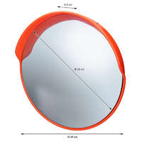 AVSafety Közlekedési tükör biztonsági forgalmi megfigyelő tükör kör alakú Ø43 cm forgatható tartóval ipari kivitel