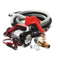 AVPumps Üzemanyag szivattyú 12V DC fáradtolaj, gázolaj átfejtő pumpa 150W, töltőpisztollyal és szívócsővel