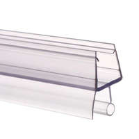 AVSeal Zuhanykabin üvegajtó vízvető kádparaván szigetelés 2x50 cm hosszú "A" 4-6 mm üvegajtóra élvédő 100 cm