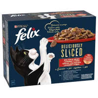 markak/purina.png FELIX Deliciously Sliced Felnőtt macska alutasak - házias válogatás 12 x 80g