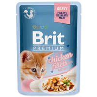 BRIT BRIT PREMIUM CAT TASAK DELICATE FILLETS IN GRAVY WITH CHICKEN FOR KITTEN 85G (293-111255)