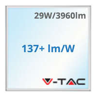 V-TAC V-TAC LED panel (600 x 600mm) 29W - hideg fehér (137+lm/W)