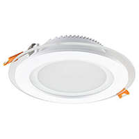 Üveg keretes, gipszkartonba süllyeszthető LED panel (kör) - 12W - természetes fehér