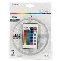 Avide Avide LED szalag szett beltéri: 3 méter RGB 5050-30 szalag + távirányító + tápegység