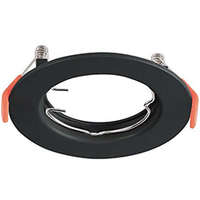 V-TAC V-TAC Plastico - Kör alakú spot lámpatest polikarbonátból, fekete, lapos, fix (6641) kettesével rendelhető