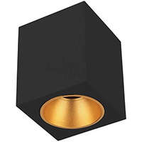  FITTING SQUARE - spot falon kívüli lámpatest (négyzet - GU10) fekete-arany