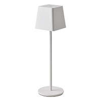  Asztali lámpa beépített LED fényforrással, érintős vezérléssel, tölthető (2W) meleg fehér, fehér, négyzet alakú