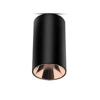  FITTING ROUND - Alu spot falon kívüli lámpatest (kerek - GU10) fekete + rózsa-arany