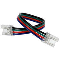 ANRO LED ANRO LED GTLED forrasztásmentes sarokelem csatlakozó RGB COB LED szalag toldásához (10 mm - 4 eres) 14 cm vezetékkel