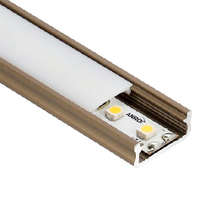 Lumines Lumines Type-D Barna - Alumínium U profil LED szalagos világításhoz 16x6 mm (Félig átlátszó búrával)