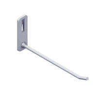 Perforált lemezes szerszámfal: Fém szerszámtartó akasztó (rövid) szürke (4 db)