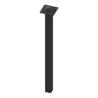 Fém asztalláb, szögletes (25x25 mm) fényes fekete - 40 cm