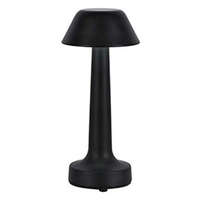  Asztali lámpa beépített LED fényforrással, érintős vezérléssel, tölthető (1W) fekete, változtatható színhőmérséklet