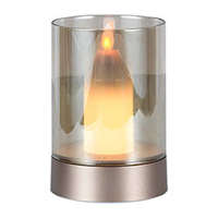  Asztali lámpa beépített LED fényforrással, gyertya design, tölthető (2W) pezsgőarany, meleg fehér