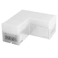 Függeszthető irodai LED lámpatesthez L alakú belső sarok csatlakozó (8W - 120°) fehér ház - 4000K
