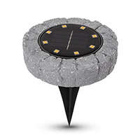 Kerti leszúrható napelemes LED lámpa, kő hatású